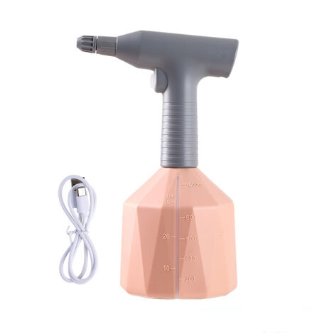 Spruzzatore elettrico con ugello nebulizzatore, spruzzatore d'acqua portatile per prato e giardino (rosa 1L)
