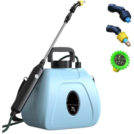 Spruzzatore elettrico portatile, spruzzatore a batteria, flacone spray da giardino per pulizia, disinfezione e irrigazione (7L)