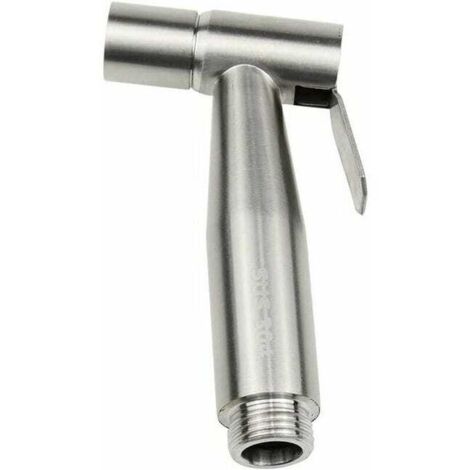 Spruzzatore per bidet per WC Spruzzatore per pannolini in acciaio inossidabile Spruzzatore per bidet manuale per l'igiene personale Doccia Bagno WC - Argento