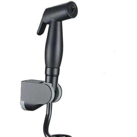 Spruzzatore per rubinetto ABS nero opaco per bagno, spruzzatore per bidet portatile, soffione doccia portatile per WC per l'igiene personale, lavaggio di pannolini con tubo flessibile da 2 m