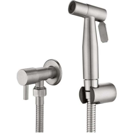 Spruzzatore per WC in acciaio inossidabile – Kit completo, flessibile ed ergonomico, facile da installare, compatibile con tutti i modelli di vasche.