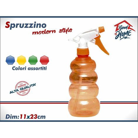 SPRUZZINO ACQUA PLASTICA LT.0,4 COL. ASS. - Big House Shop