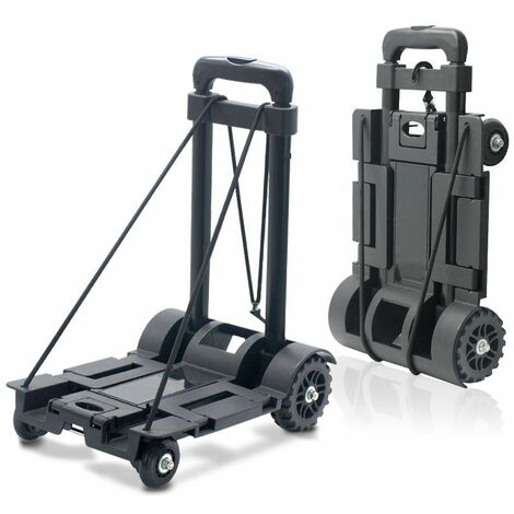 CENTIFREE SPTS Diable Pliant, Système de Transport Escalier Durable Léger Aluminium, Tout-Terrain, Charge Maximale 70kg, Chariot à Main, 2 Cordes Elastiques, Maison, Jardin, Entrepôt et Ferme