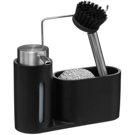 Spülbecken-organizer mit spender 150ml schwarz - 5five