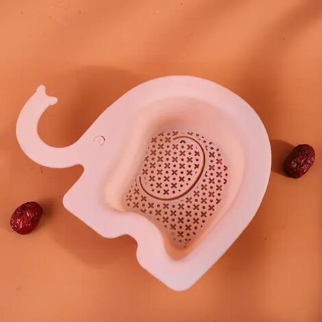 Spülbecken-Sieb, Abtropfkorb für Küchenabfälle, Gemüse-, Suppen- und Müllfilter, dreieckiger Wasserfilter aus Kunststoff für den Haushalt, Abtropfgestell, rosa-elefant