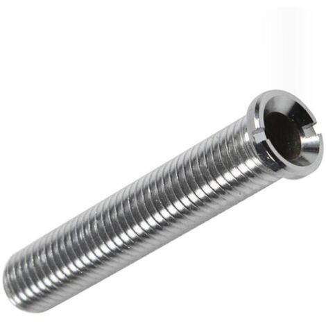 Spülbeckenkorbschraube, Küchenschraube, verlängertes Verriegelungssystem für Edelstahl-Geschirrspülbecken, feste Abflüsse M12 x 70 mm (Silber)