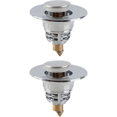 Spülbeckenstöpsel, 2-teiliger Pop-Up-Abflussstopfen aus ABS und Messing, 6,2 cm, herausnehmbarer Filter für Durchmesser  3,2 cm
