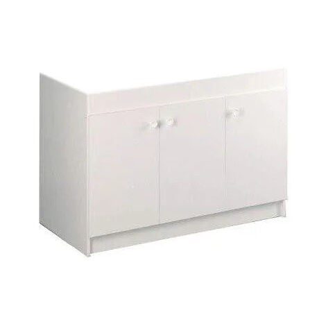 Küchenunterschrank 120 x 60 cm Liberty Aquarine, 2 Türen, weiß matt, Regal, Bausatz