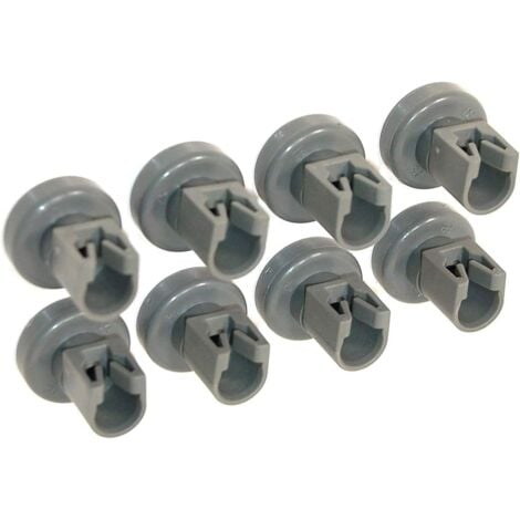 TINOR Spülmaschinenräder für den Oberkorb - Kompatibel mit Privileg, Faure, AEG, Electrolux, Zanussi, Ikea... Komplettes Set mit 8 Rädern