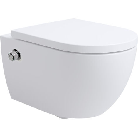 Spülrandloses Dusch-WC SOHO 4.0 mit abnehmbarem Softclose Sitz Taharet