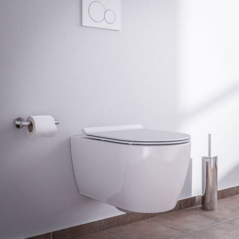 Spülrandloses Wand-Hänge-WC Bernstein NANO NT2039 Softclose Superflach