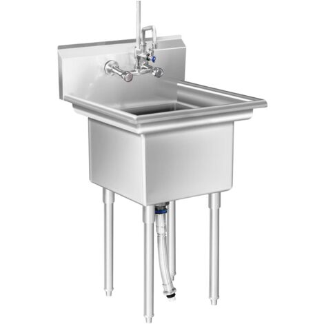 Edelstahl Becken 61x60x27cm Wasser Waschbecken Industrie Gastronomie Gastro 