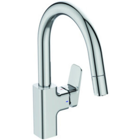 Spültischmischer Ideal Standard Ceraplan, Niederdruck, Ausladung 216 mm mit seitliche Betätigung, chrom - BD337AA