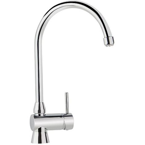 Spültischmischer KWC Kuri Basic, Niederdruck, Schwenkauslauf, Ausladung 190 mm, chrom - 119.55 Z 001 C
