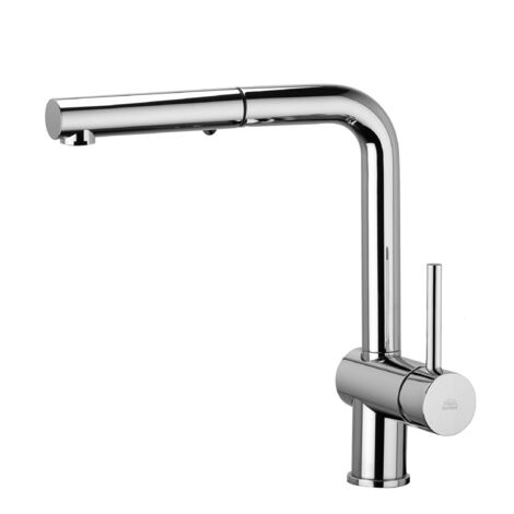 Spültischmischer mit ausziehbarer Doppelstrahlbrause Paffoni Light LIG285CR-MET  Chrom