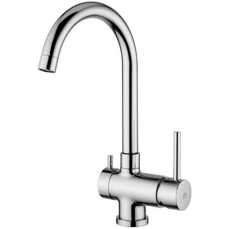 Spültischmischer mit Reinwasserzulauf und Schwenkauslauf Paffoni Stick SK190CR  Chrom