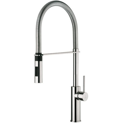 Spültischmischer mit schwenkbarem Auslauf und 2-Strahl-Dusche Paffoni Light LIG179CR  Chrom
