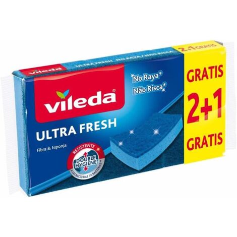 Spugna abrasiva antigraffio Ultra Fresh con spugna 2+1 166459 Vileda