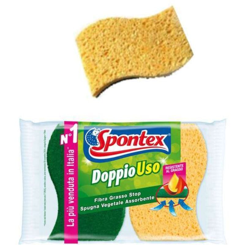 Spugna Abrasiva Verde Doppio Uso Pz 2 Spontex