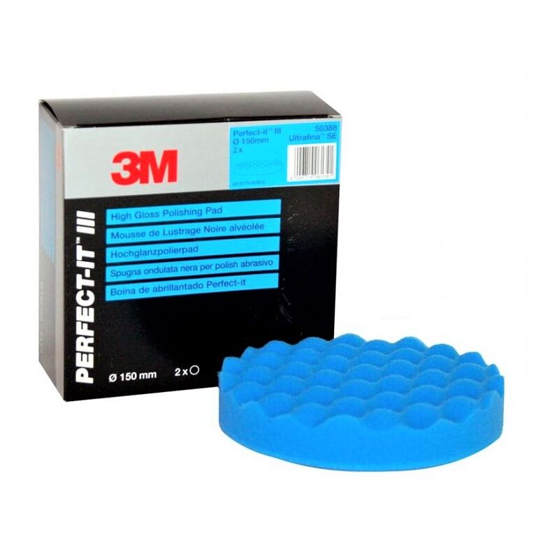 3m 50388 Tampone In Spugna Ondulata Blu Per Polish 1 Pezzo