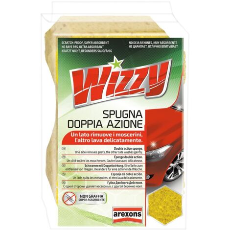 SPUGNA LAVAGGIO AUTO DOPPIA AZIONE 'WIZZY' cm 16 x 10,5 x 7 AREXONS