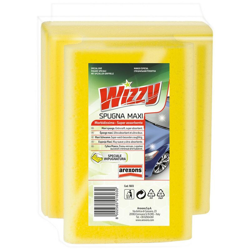 Image of Spugna maxi lavaggio auto 'wizzy' cm 17 x 15 x 10