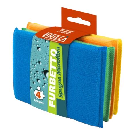 SPUGNE MICROFIBRA FURBETTO SET 4PZ