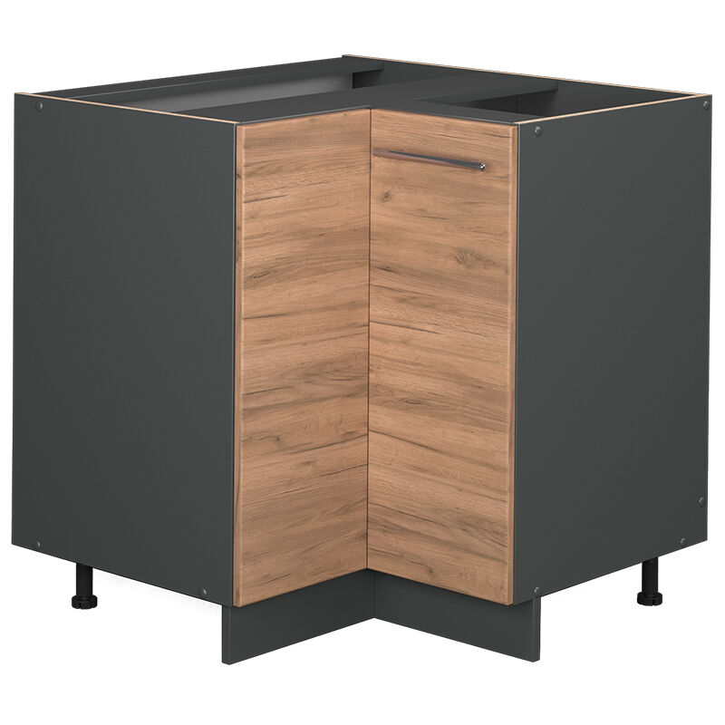 Vicco - Eckunterschrank Fame-line, Goldkraft Eiche, 80.5 Cm Ohne Arbeitsplatte