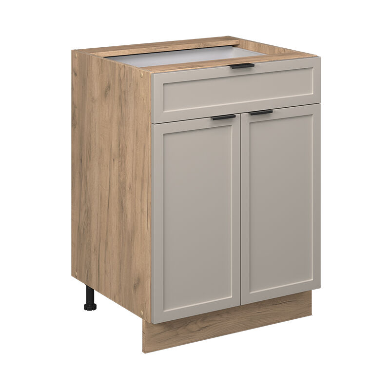 Schubunterschrank Fame-line, Graubeige, 60 Cm Mit Schublade, Ohne Arbeitsplatte Vicco