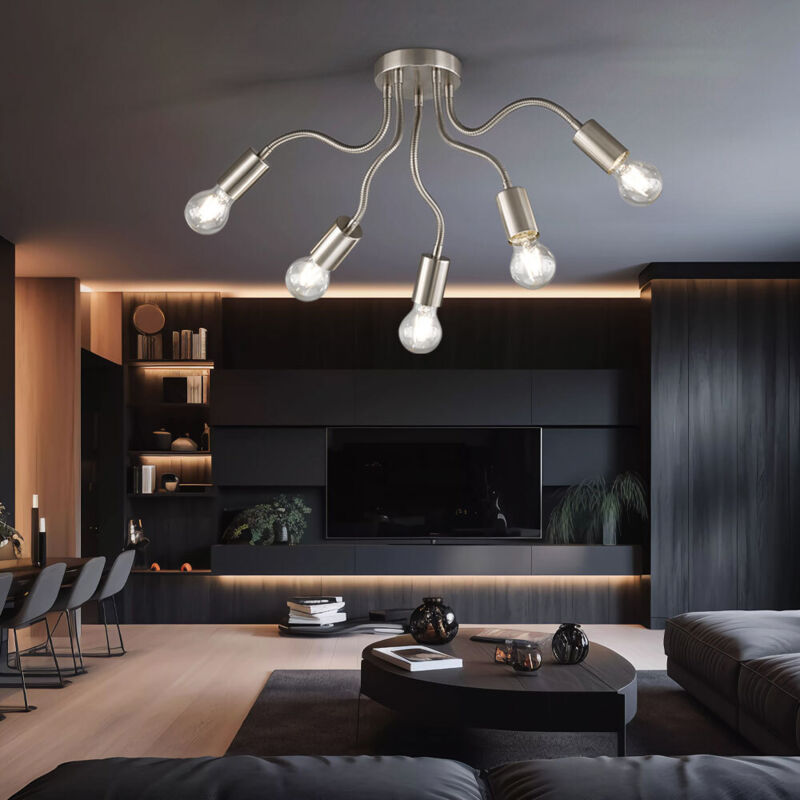 Etc-shop - Sputnik lampada argento plafoniera 5