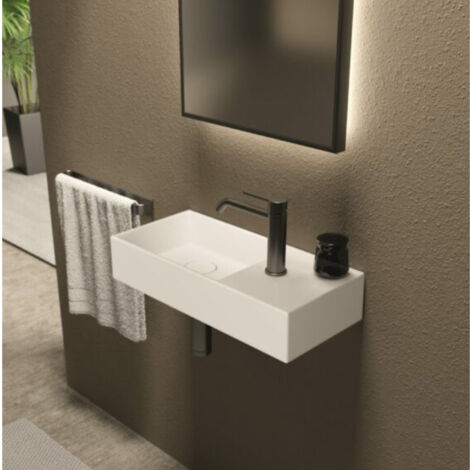 SPY 55x25 Vert brillant. siphon chromé. 1 trou