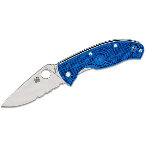 Coltello tascabile Albainox con manico in stamina blu, cordino in