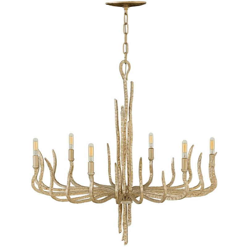 Elstead Spyre - 6 Light Chandelier Gold Finish, E14