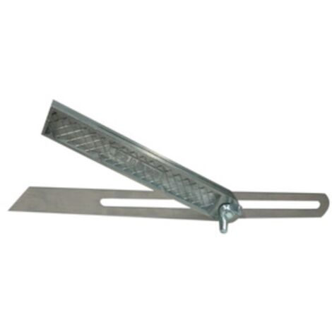 SQUADRA FALSA REGOLABILE ASTA ACCIAIO 250 MM