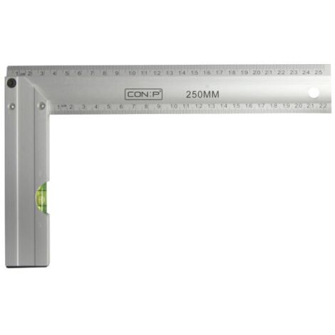SQUADRA IN ALLUMINIO CON LIVELLA  250MM