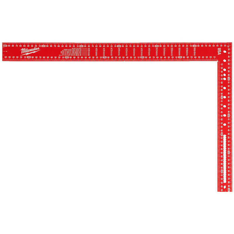 Image of Squadra metrica per falegnami dal corpo rinforzato e marcature per aiutare nella ricerca dell'angolo Milwaukee