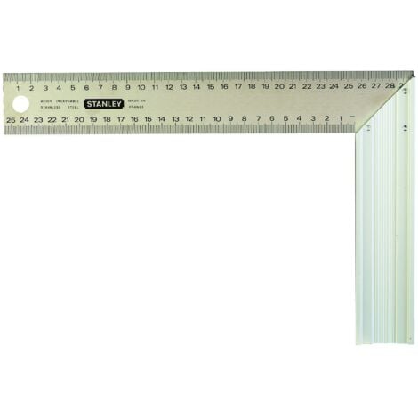 Squadra per carpentieri - divisione bilaterale classe II - 300 mm - acciaio inox - STANLEY 1-45-686