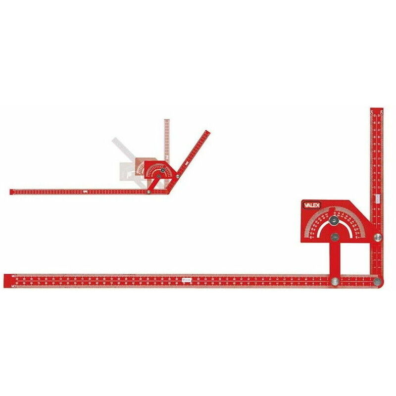 Squadra millimetrata regolabile con goniometro 500 mm Valex 1800711