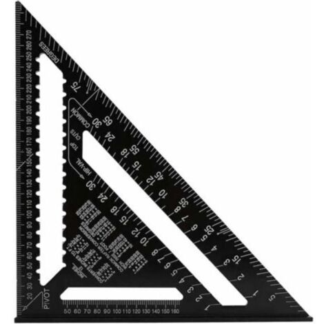 Squadra triangolare professionale metrica, squadra da falegname di alta precisione da 30 cm/300 mm, righello angolare per la lavorazione del legno in lega di alluminio, strumento di misurazione per le