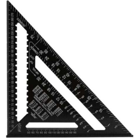 Squadra triangolare professionale metrica, squadra da falegname di alta precisione da 30 cm, righello angolare in lega di alluminio per la lavorazione del legno, strumento di misurazione rapida per le