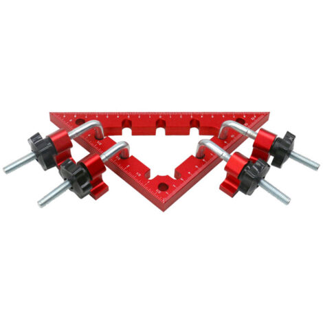 Squadre di posizionamento ad angolo retto 45/90° in lega di alluminio, 150 x 150 mm, per la lavorazione del legno.
