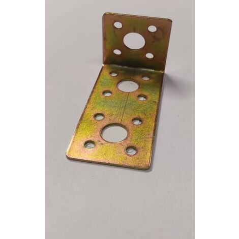 SQUADRETTA ANGOLARE DI GIUNZIONE AD L40x80x40MM - SPESSORE 2MM - IN ACCIAIO TROPICALIZZATO