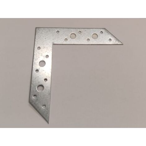 SQUADRETTA DI GIUNZIONE AD L 145x145x35MM CON ESTREMITA' A PUNTA - SPESSORE 2MM - IN ACCIAIO ZINCATO
