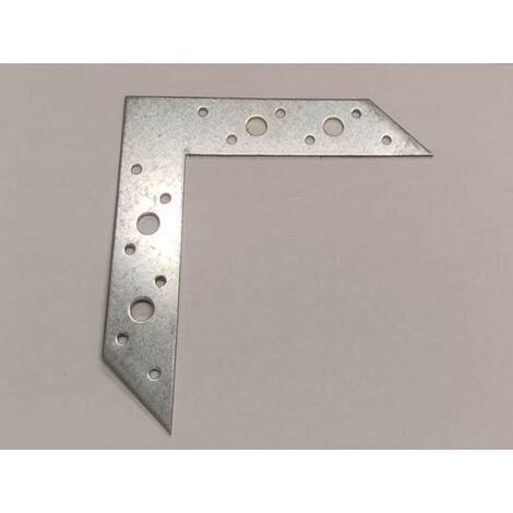 SQUADRETTA DI GIUNZIONE AD L 145x145x35MM CON ESTREMITA' A PUNTA - SPESSORE 2MM - IN ACCIAIO ZINCATO