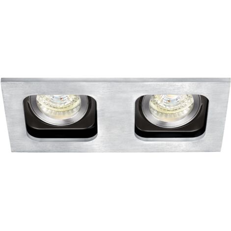 SQUARE 100-230 Encastré GU10 rectang. orient. et basc. alu Lpe non incl. ARIC 4726