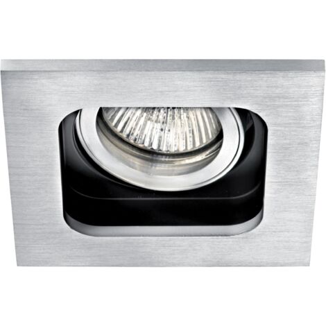 SQUARE 50-12 Encastré GU5,3 carré orientable et basc. alu Lpe non incl. ARIC 4669