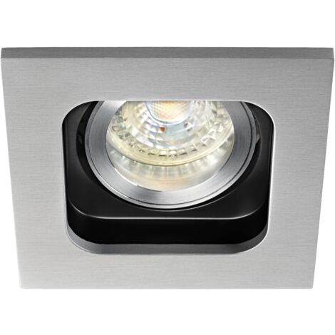 SQUARE 50-230 Encastré GU10 carré orientable et basc. alu Lpe non incl. ARIC 4725