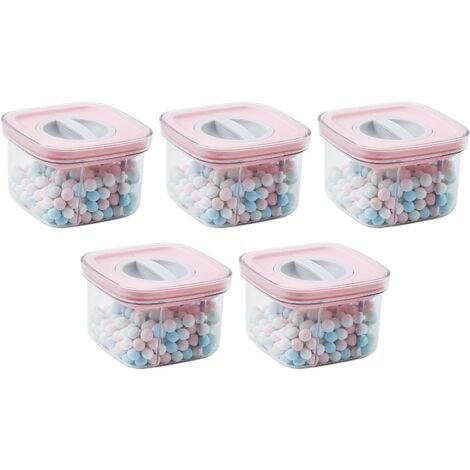 Plastic Pantry Box Transparent Storage Box Container Clip Handle Food Grade  BPA Free Kitchen-food-flour-storage-container-tub-box-biscuits 