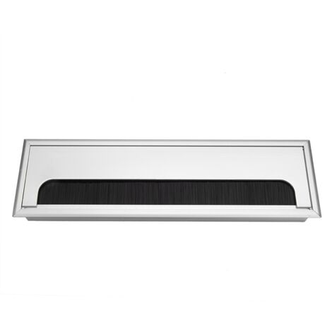 Square Aluminium Desk Computer Wire Cable Tidy Outlet Insert Hole Top Cover(Large)