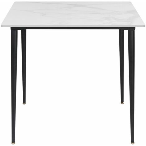 Square Bar Table 4 Seater Dining Table Breakfast Kitchen Home Restaurant Cafe, Bentley White